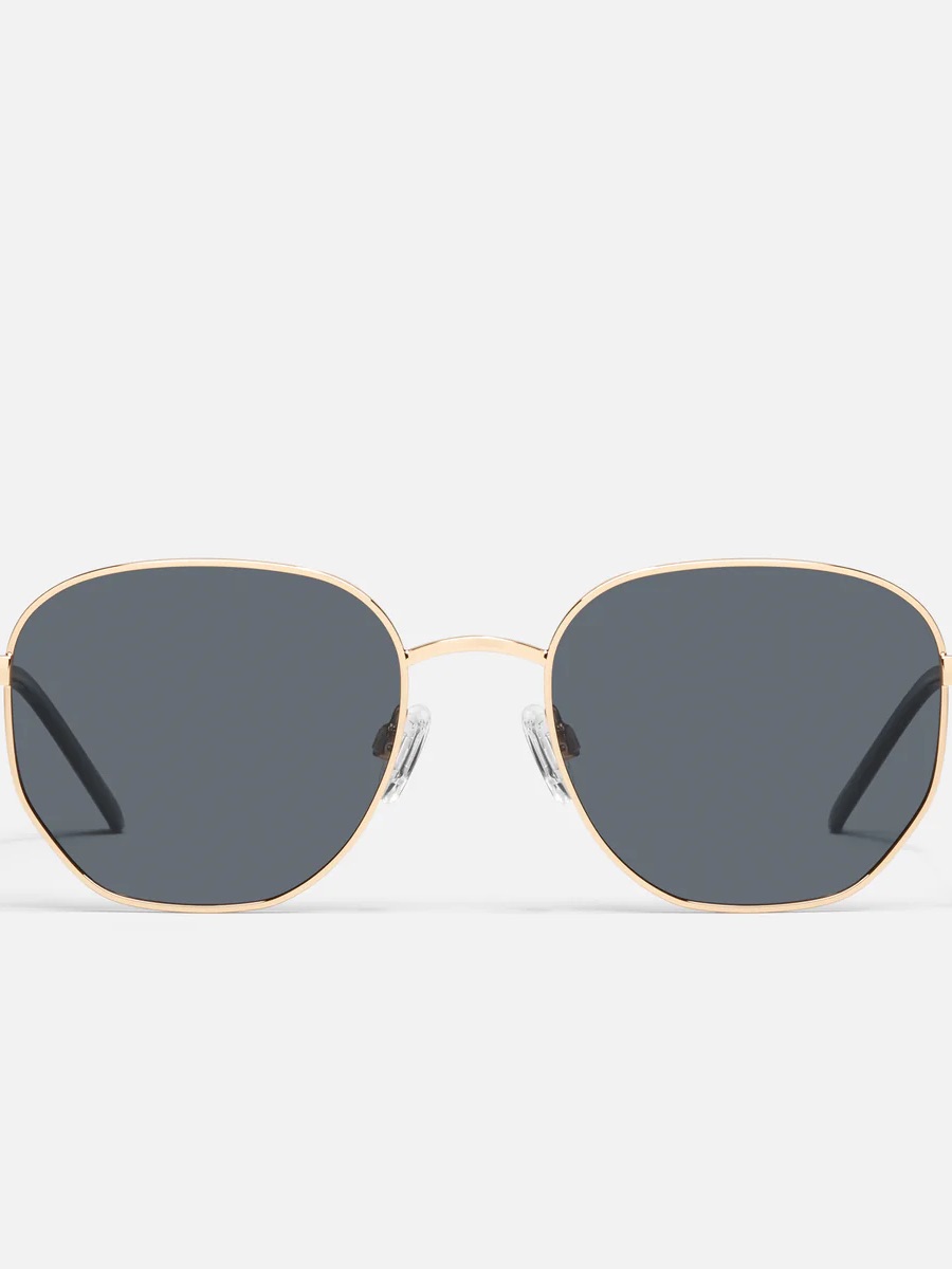 Quay Big Time Gold Frame Polarized Women's Sunglasses